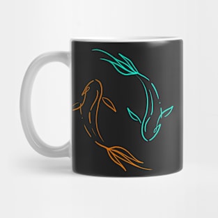 Koi Fish Line Art Collection Mug